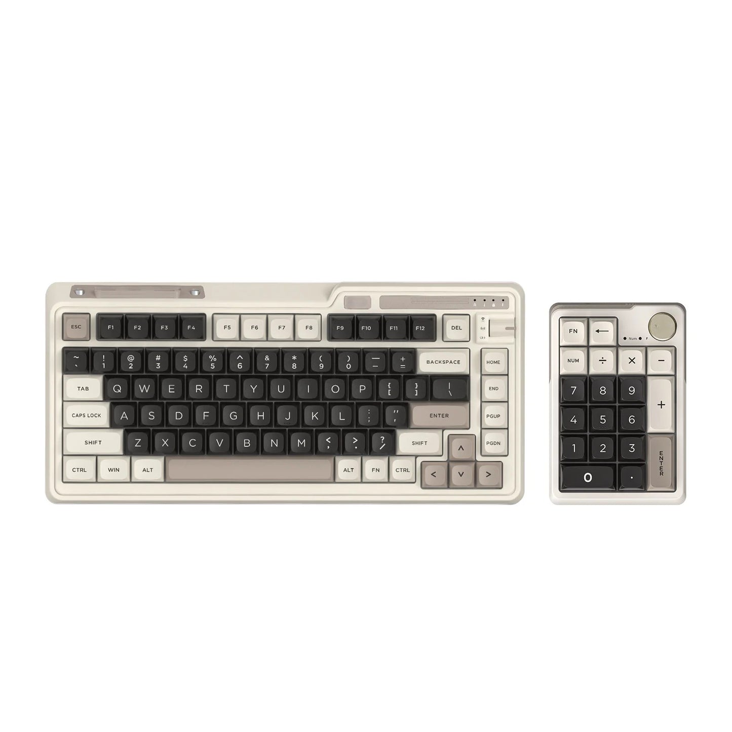 Split Design Wireless Keyboard – Detachable Numpad Full-Layout Input Device