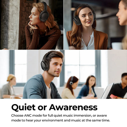 Hybrid Active Noise Cancelling Headphones Wireless Over Ear