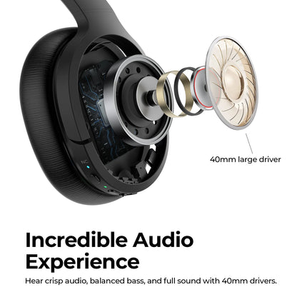 Hybrid Active Noise Cancelling Headphones Wireless Over Ear